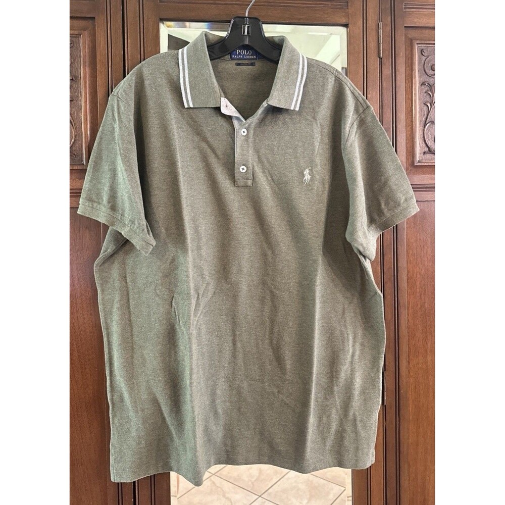 Polo Ralph Lauren Men's Short Sleeve Custom Fit Olive Green Size XL